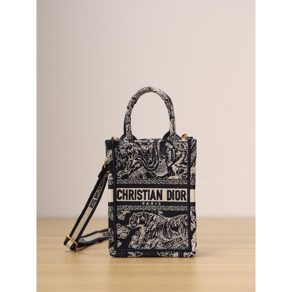 Mini Dior Book Tote Phone Bag