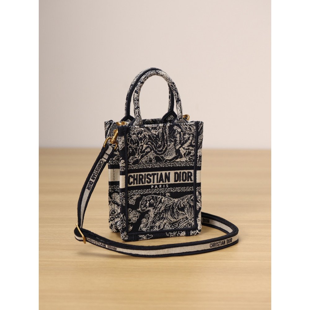 Mini Dior Book Tote Phone Bag