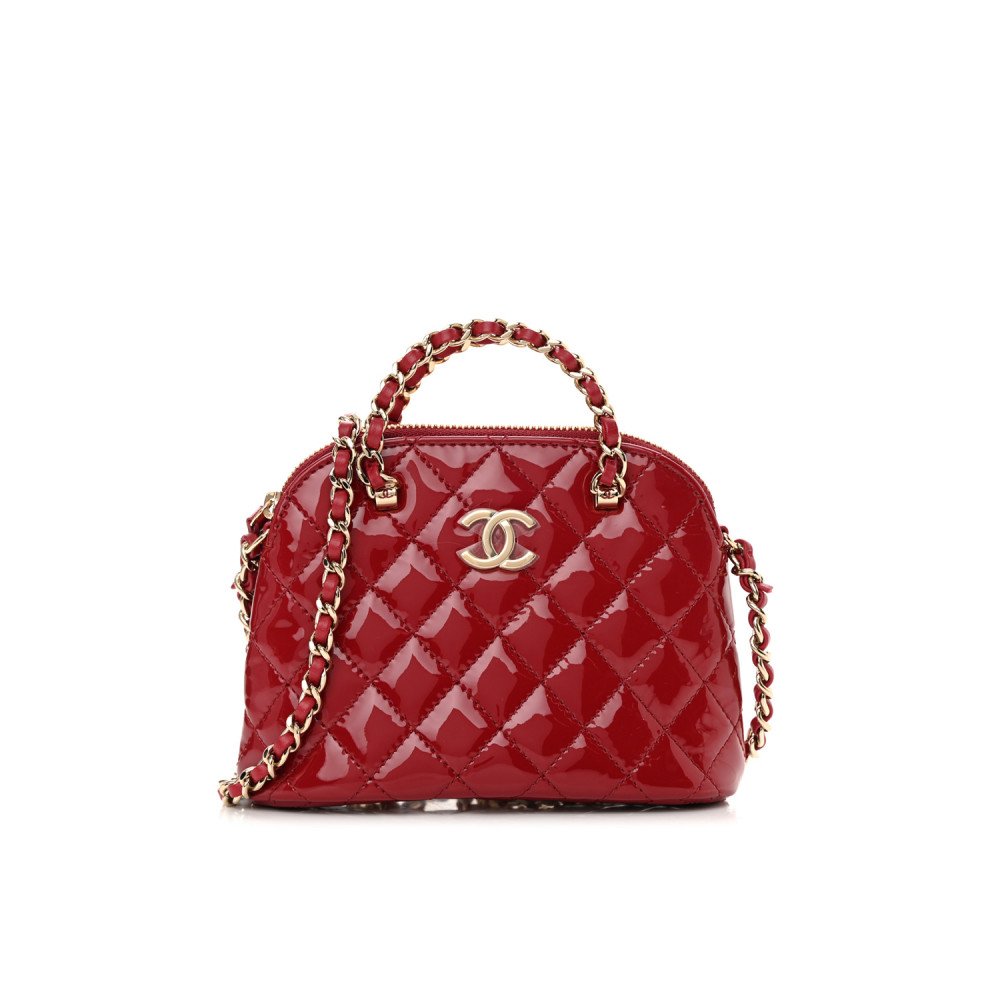 Chanel Shiny Coco Clutch With Chain Bag