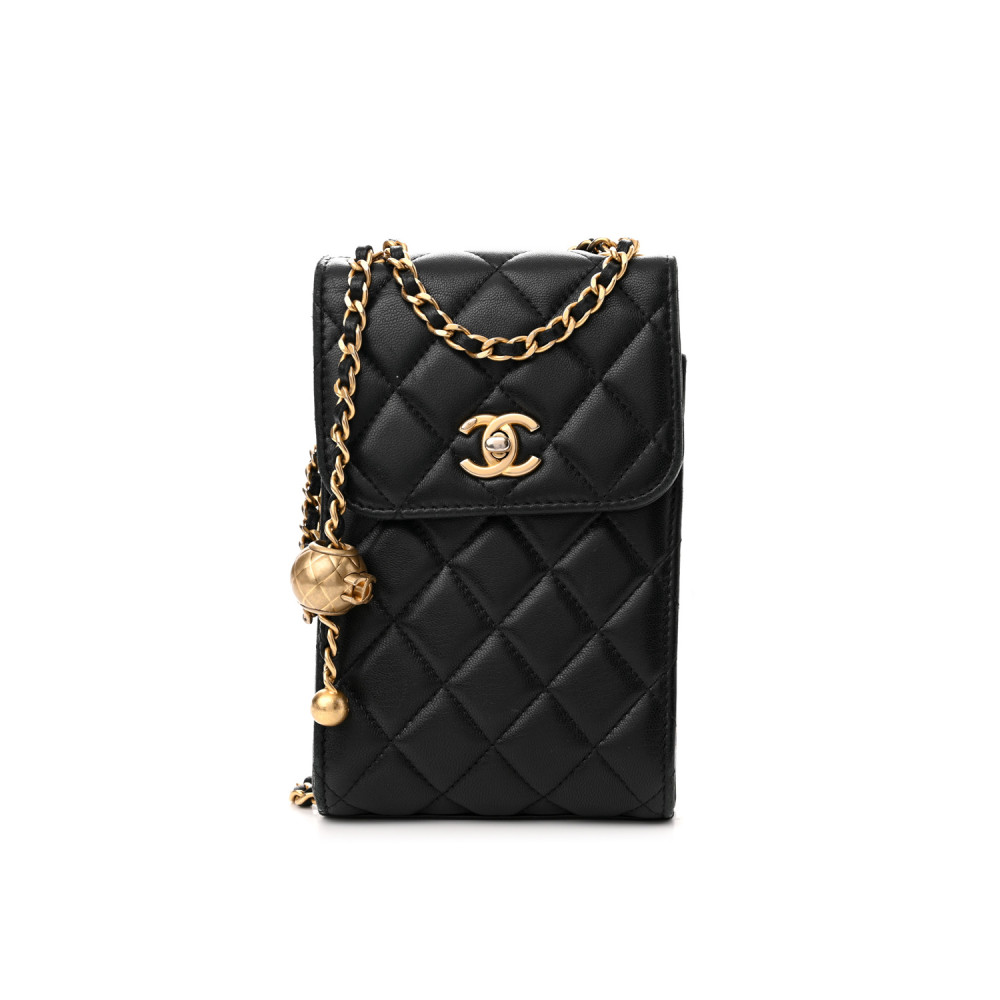 Chanel Pearl Crush Phone Holder With Chain Bag