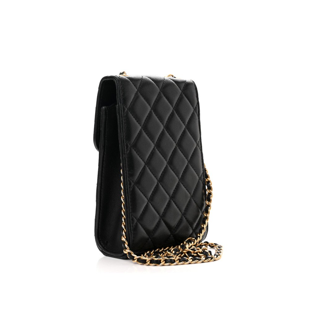 Chanel Pearl Crush Phone Holder With Chain Bag