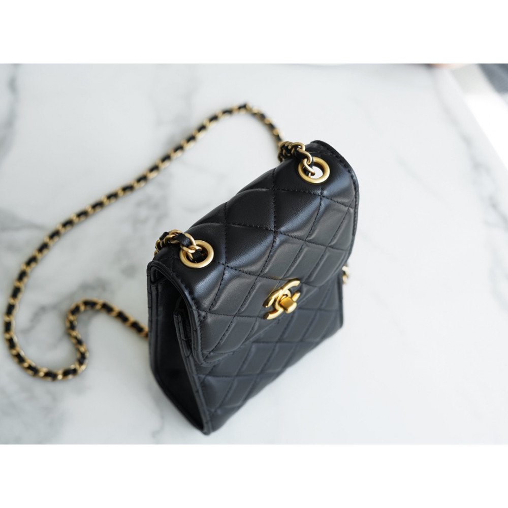 Chanel Pearl Crush Phone Holder With Chain Bag
