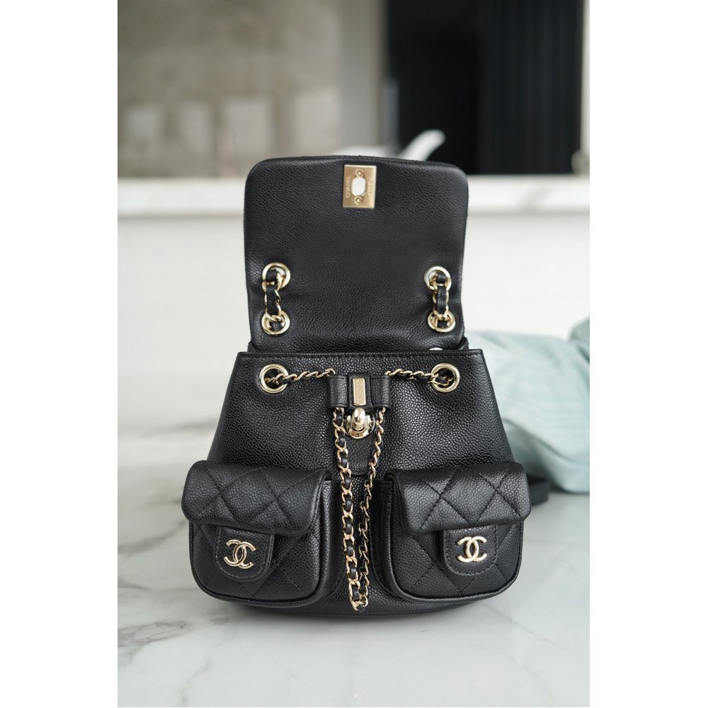 Chanel Mini Duma Pockets Drawstring Backpack