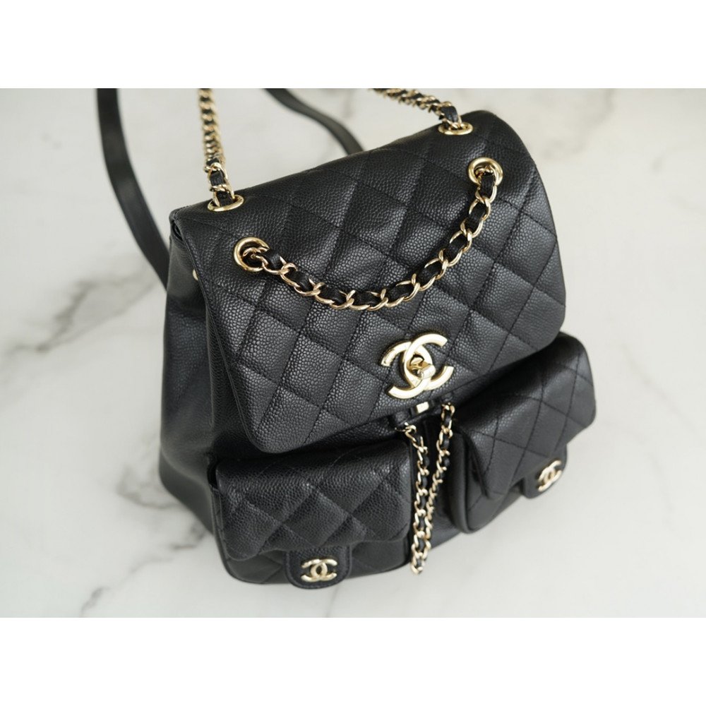 Chanel Large Duma Pockets Drawstring Backpack