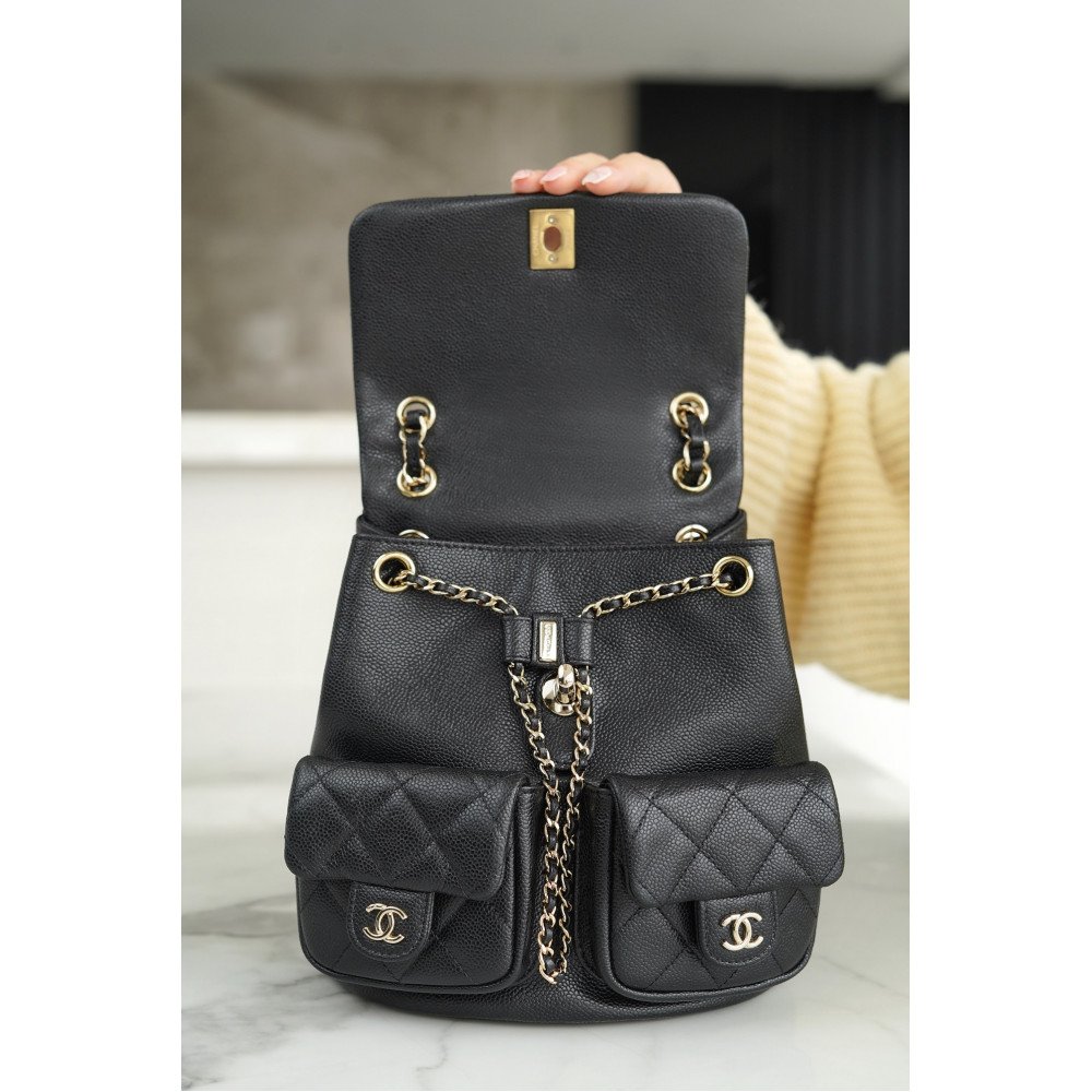 Chanel Large Duma Pockets Drawstring Backpack