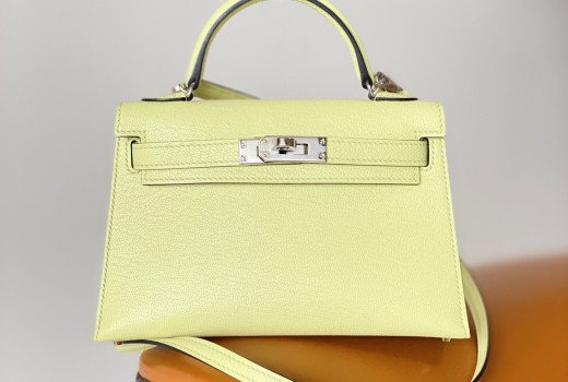 MINI KELLY SELLIER 19 JAUNE BOURGEON CHEVRE H071302CK55 Details 2