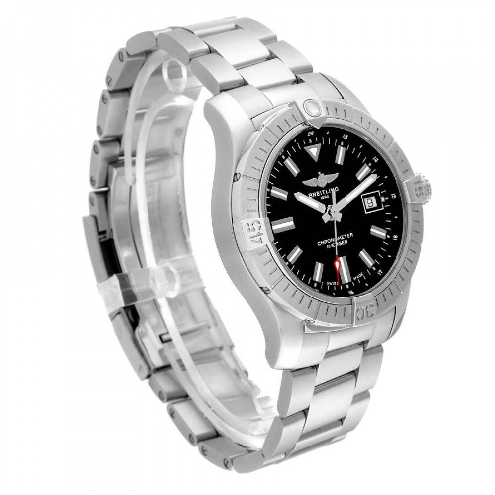 Breitling Avenger Black Dial Steel Mens Watch A17318 Breitling Avenger Black Dial Steel Mens Watch A17318