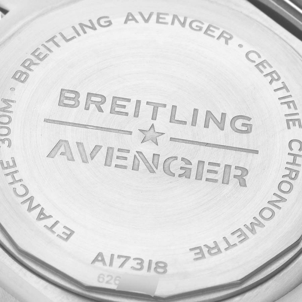 Breitling Avenger Black Dial Steel Mens Watch A17318 Breitling Avenger Black Dial Steel Mens Watch A17318