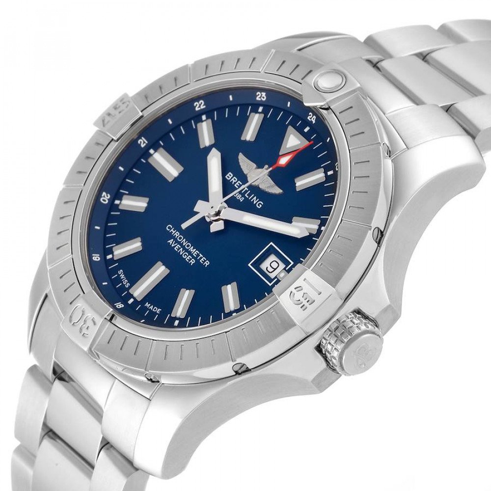Breitling Avenger Blue Dial Stainless Steel Mens Watch A17318 Breitling Avenger Blue Dial Stainless Steel Mens Watch A17318