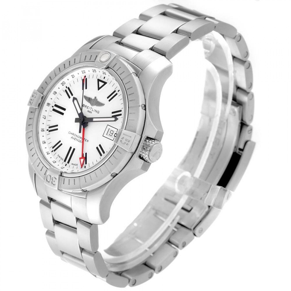 Breitling Avenger GMT White Dial Steel Mens Watch A32397 Breitling Avenger GMT White Dial Steel Mens Watch A32397