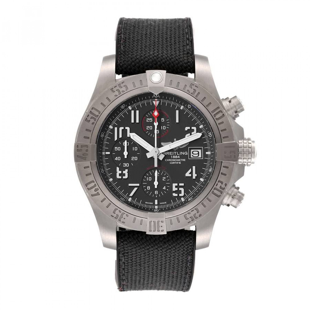 Breitling Avenger Bandit Chronograph Grey Dial Titanium Mens Watch E13383