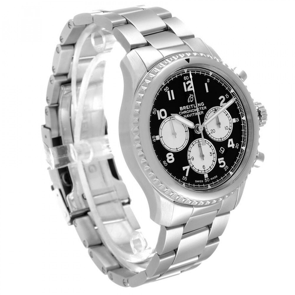 Breitling Navitimer Aviator 8 B01 Black Dial Steel Mens Watch AB0117 Breitling Navitimer Aviator 8 B01 Black Dial Steel Mens Watch AB0117
