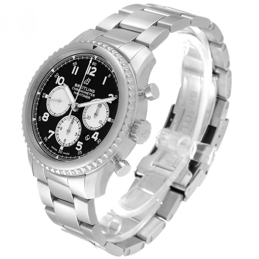 Breitling Navitimer Aviator 8 B01 Black Dial Steel Mens Watch AB0117 Breitling Navitimer Aviator 8 B01 Black Dial Steel Mens Watch AB0117