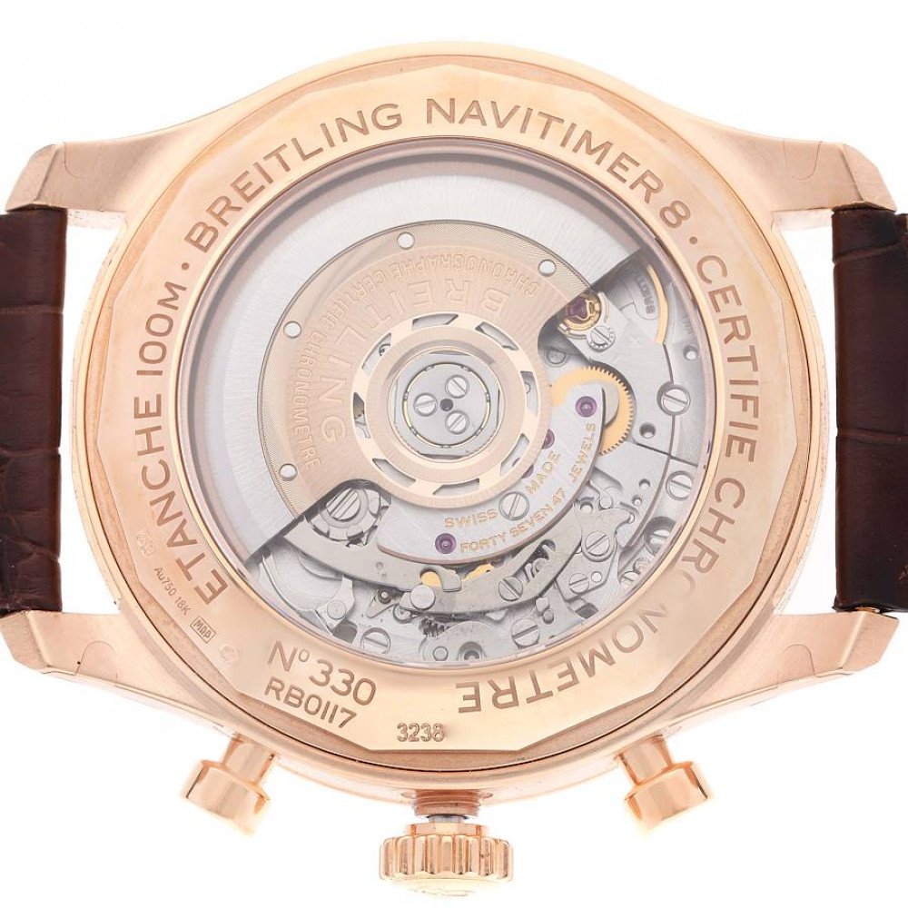 Breitling Navitimer Aviator 8 B01 Rose Gold Mens Watch RB0117 Breitling Navitimer Aviator 8 B01 Rose Gold Mens Watch RB0117