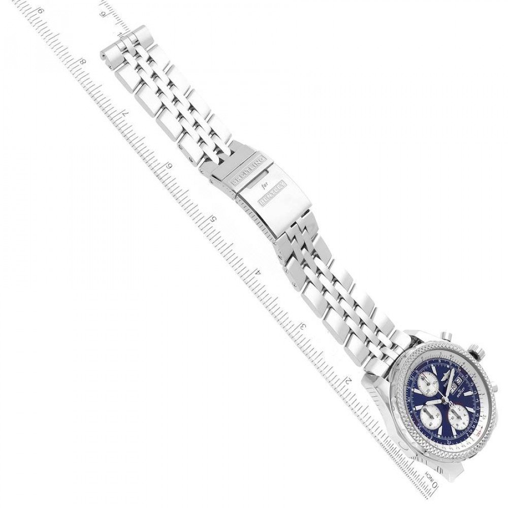Breitling Bentley Motors GT Blue Dial Sreel Mens Watch A13362