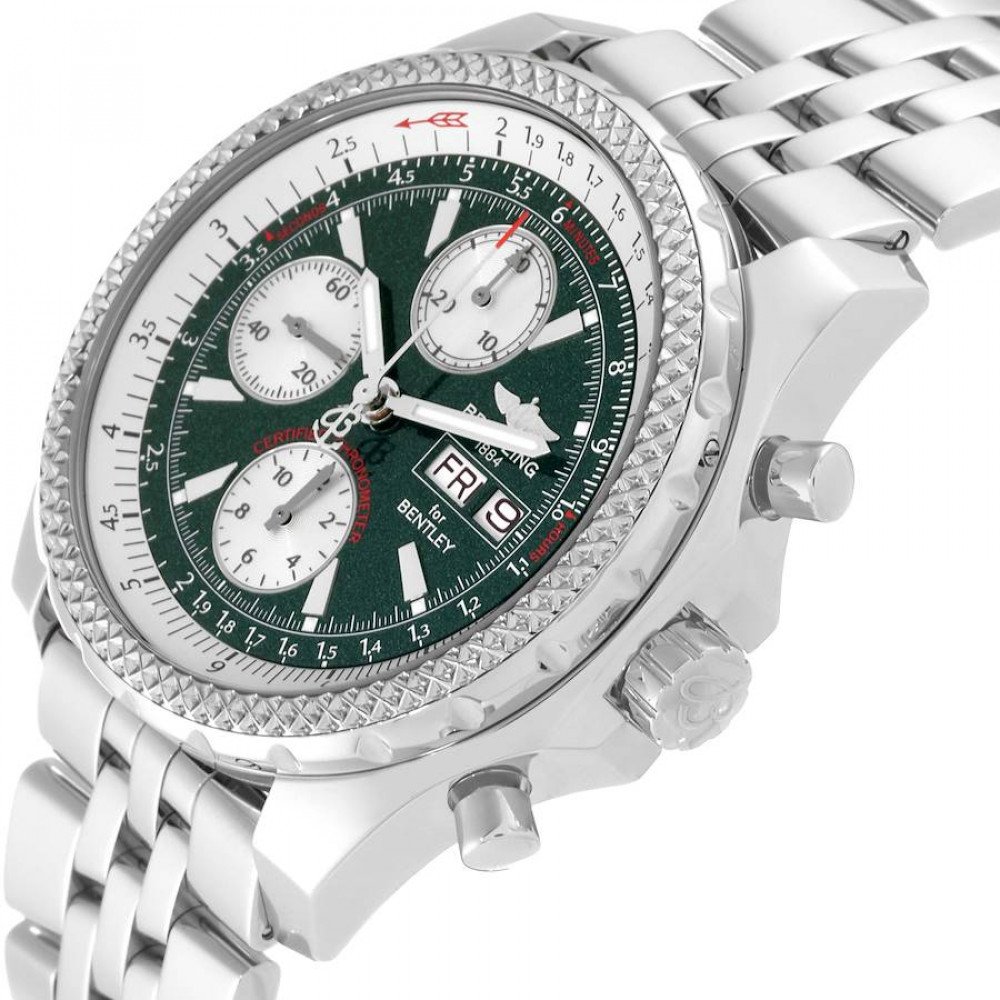 Breitling Bentley Motors GT Green Dial Steel Mens Watch A13362 Breitling Bentley Motors GT Green Dial Steel Mens Watch A13362