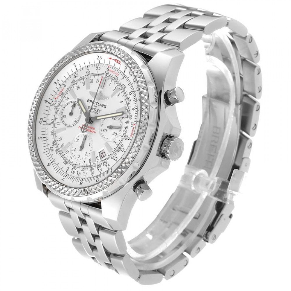 Breitling Bentley Motors Silver Dial Steel Chronograph Mens Watch A25362 Breitling Bentley Motors Silver Dial Steel Chronograph Mens Watch A25362