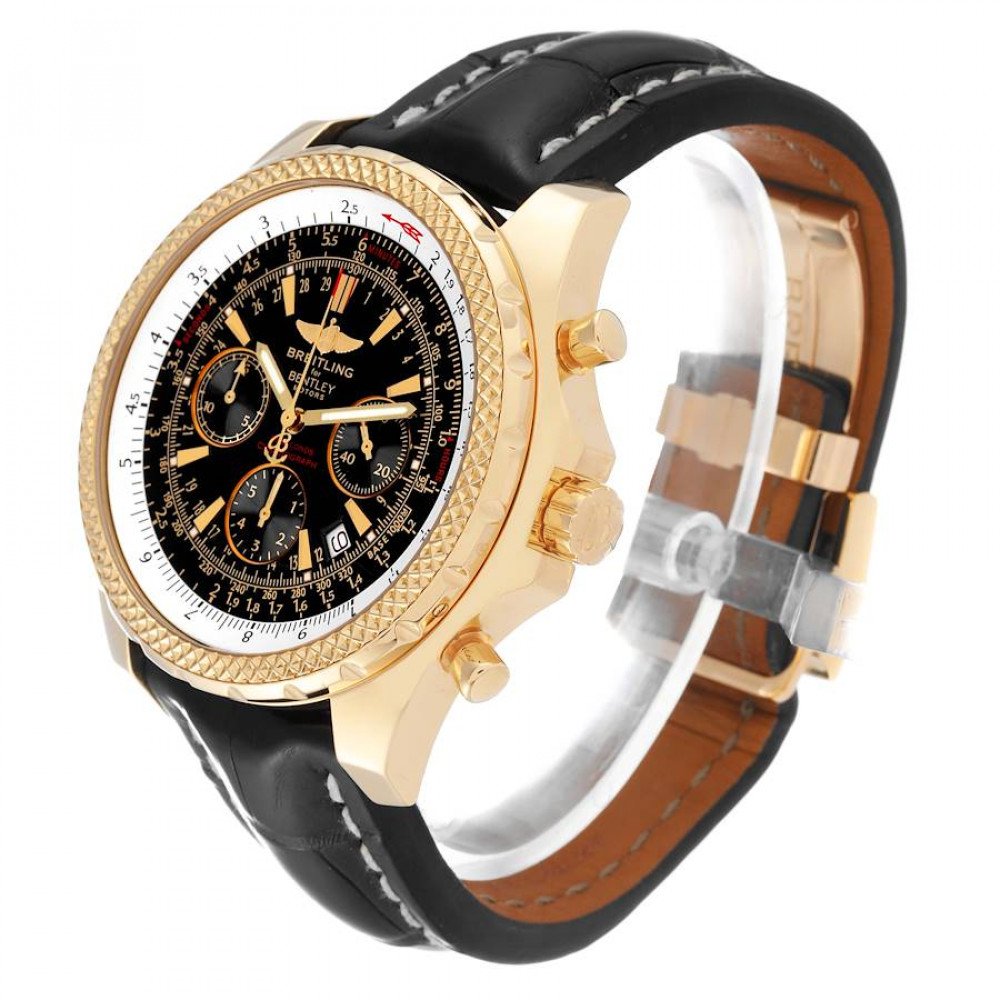 Breitling Bentley Yellow Gold Black Dial Chronograph Mens Watch K25362 Breitling Bentley Yellow Gold Black Dial Chronograph Mens Watch K25362