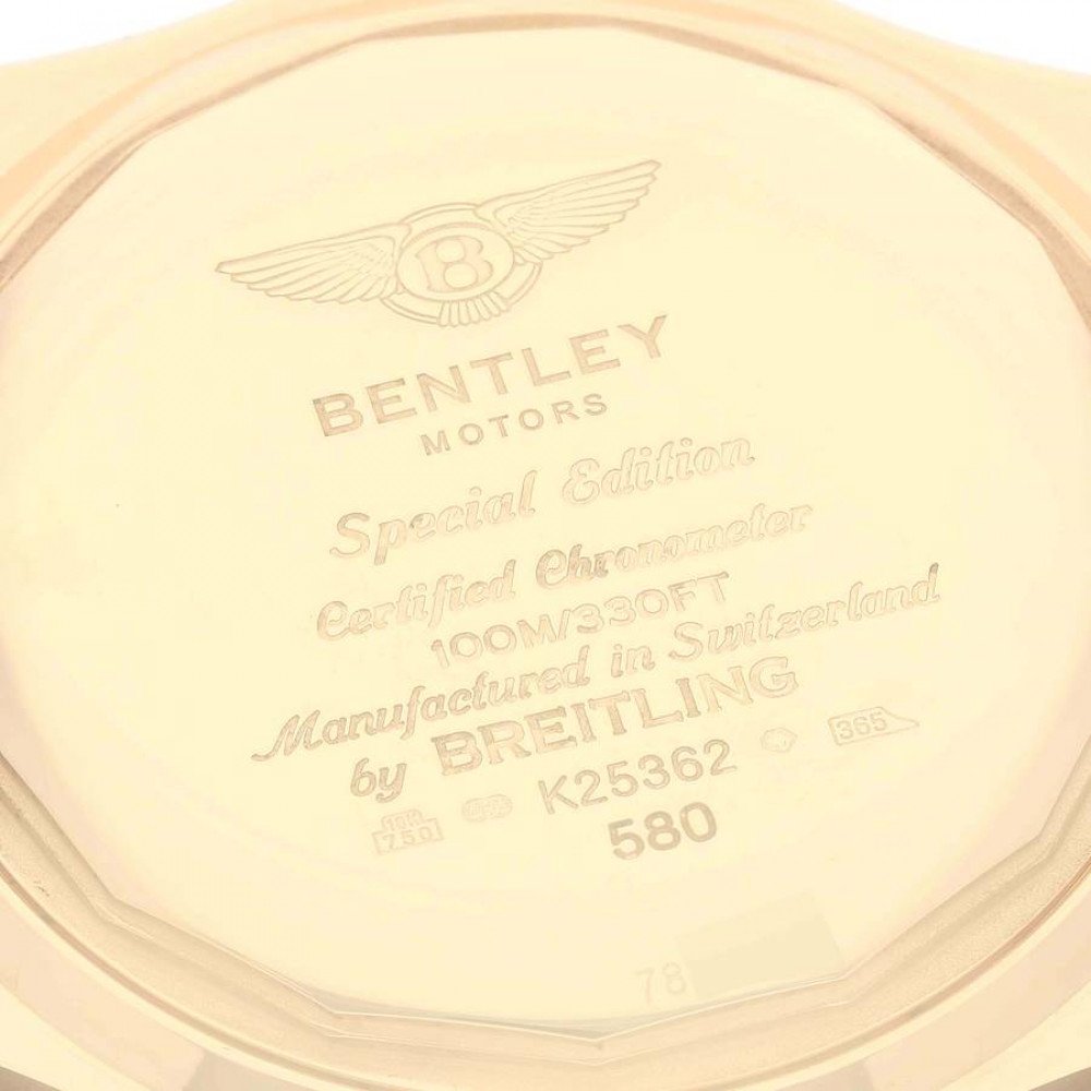Breitling Bentley Yellow Gold Black Dial Chronograph Mens Watch K25362 Breitling Bentley Yellow Gold Black Dial Chronograph Mens Watch K25362
