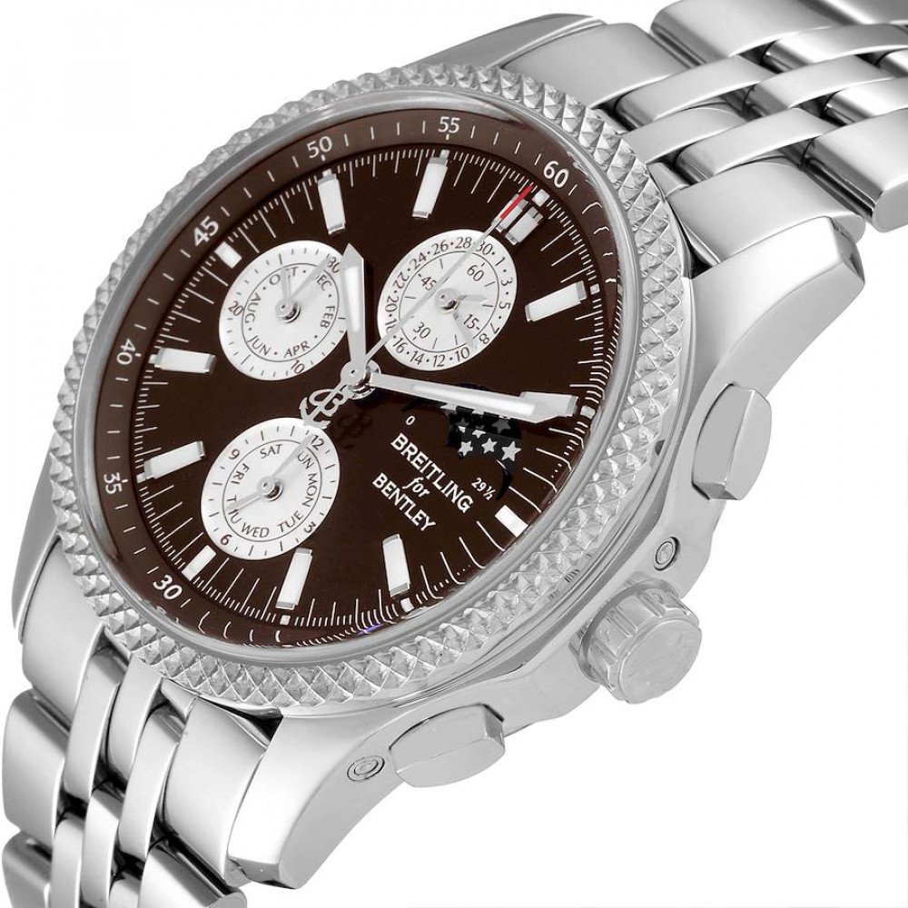 Breitling Bentley Mark VI Complications Steel Platinum Mens Watch P19362 Breitling Bentley Mark VI Complications Steel Platinum Mens Watch P19362