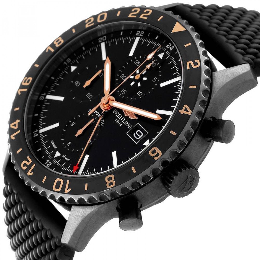 Breitling Chronoliner Las Vegas Edition Blacksteel Mens Watch M24310 Breitling Chronoliner Las Vegas Edition Blacksteel Mens Watch M24310