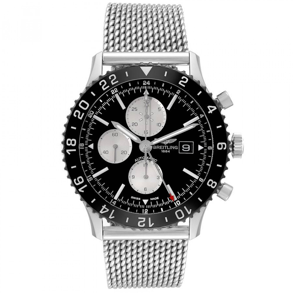 Breitling Chronoliner Blue Dial Steel Mens Watch Y24310