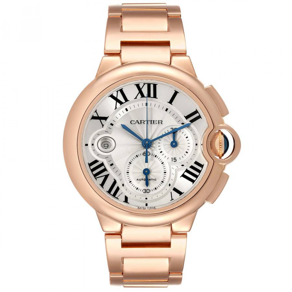Cartier Ballon Bleu Chronograph Rose Gold Mens Watch W6920008