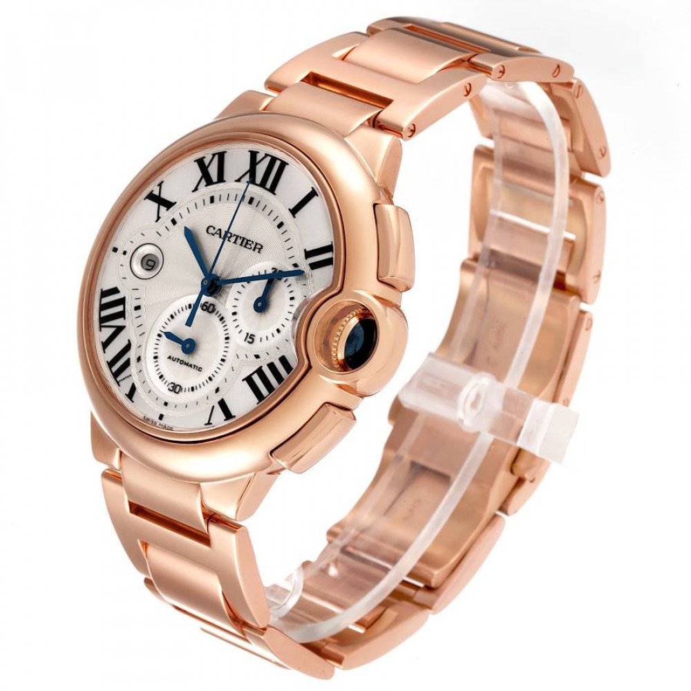 Cartier Ballon Bleu Chronograph Rose Gold Mens Watch W6920008