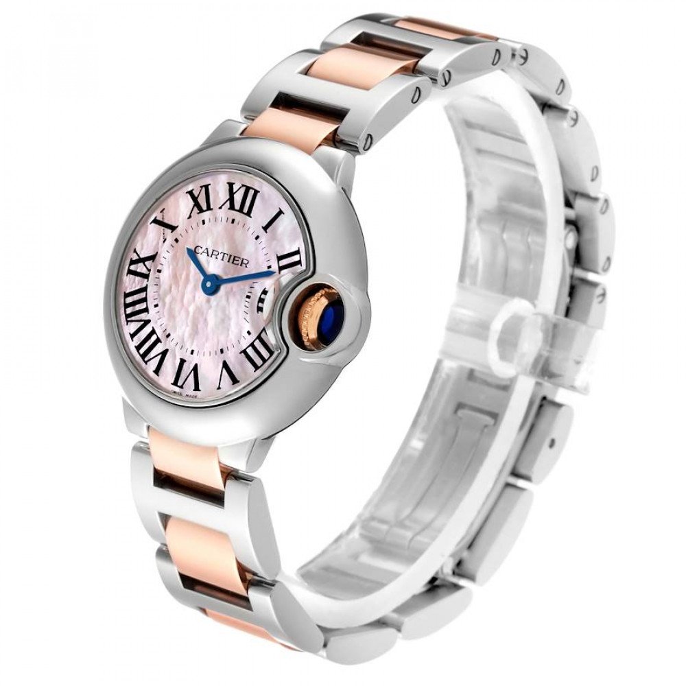 Cartier Ballon Bleu Steel Rose Gold Pink MOP Dial Ladies Watch W6920034 Cartier Ballon Bleu Steel Rose Gold Pink MOP Dial Ladies Watch W6920034