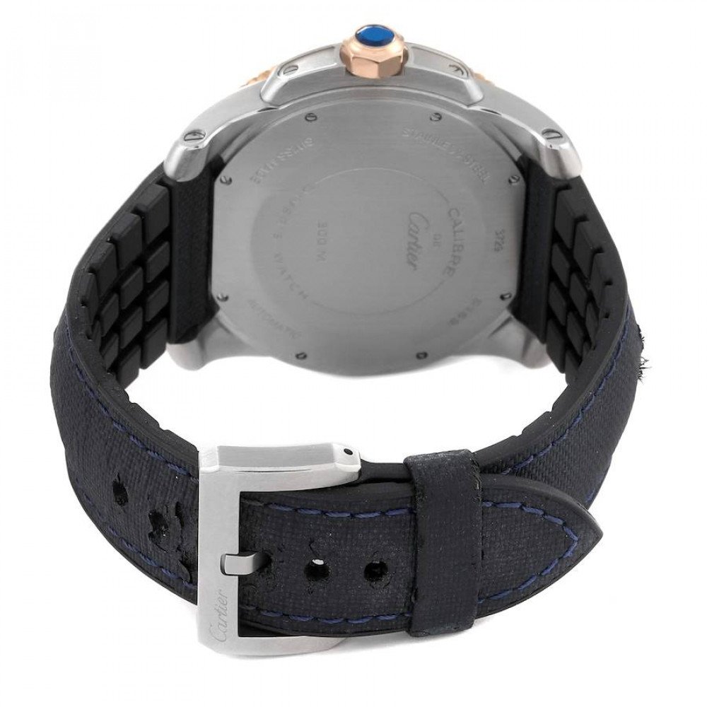 Cartier Calibre Diver Steel Rose Gold Blue Dial Mens Watch W2CA0008 Cartier Calibre Diver Steel Rose Gold Blue Dial Mens Watch W2CA0008