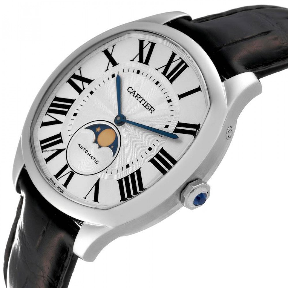 Cartier Drive Silver Dial Moonphase Steel Mens Watch WSNM0008 Cartier Drive Silver Dial Moonphase Steel Mens Watch WSNM0008