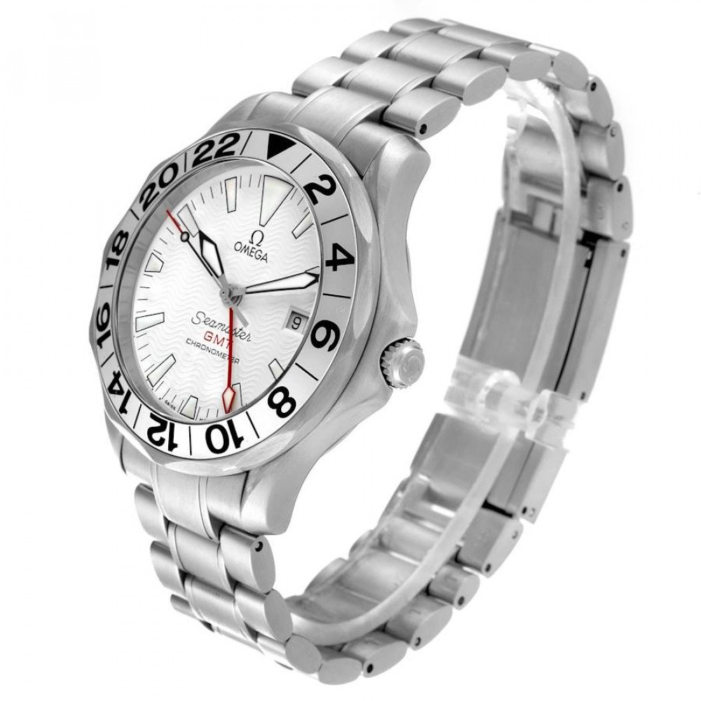 Omega Seamaster Diver 300M GMT Great White Dial Mens Watch 2538.20.00 Omega Seamaster Diver 300M GMT Great White Dial Mens Watch 2538.20.00