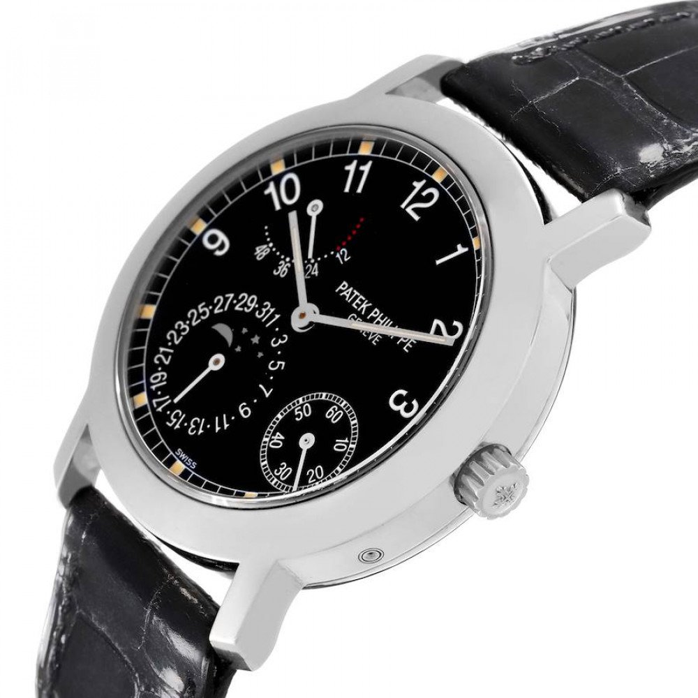 Patek Philippe Moonphase Power Reserve White Gold Watch 5055 Patek Philippe Moonphase Power Reserve White Gold Watch 5055