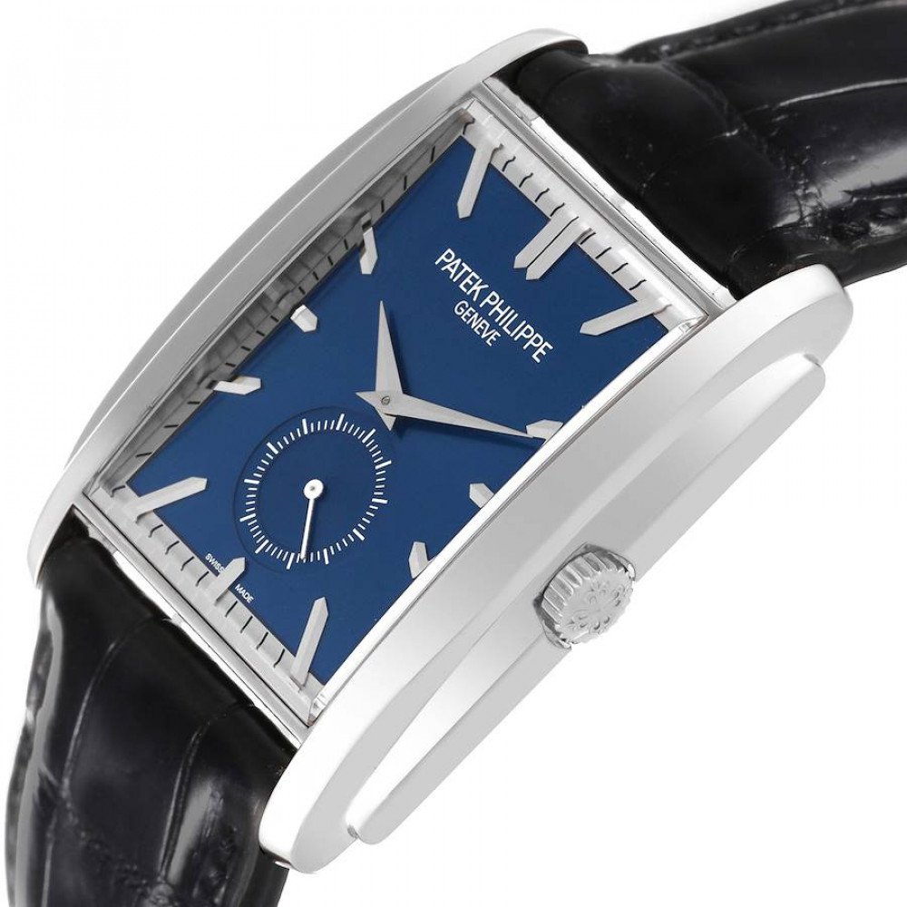 Patek Philippe Gondolo Small Seconds White Gold Blue Dial Mens Watch 5124 Patek Philippe Gondolo Small Seconds White Gold Blue Dial Mens Watch 5124