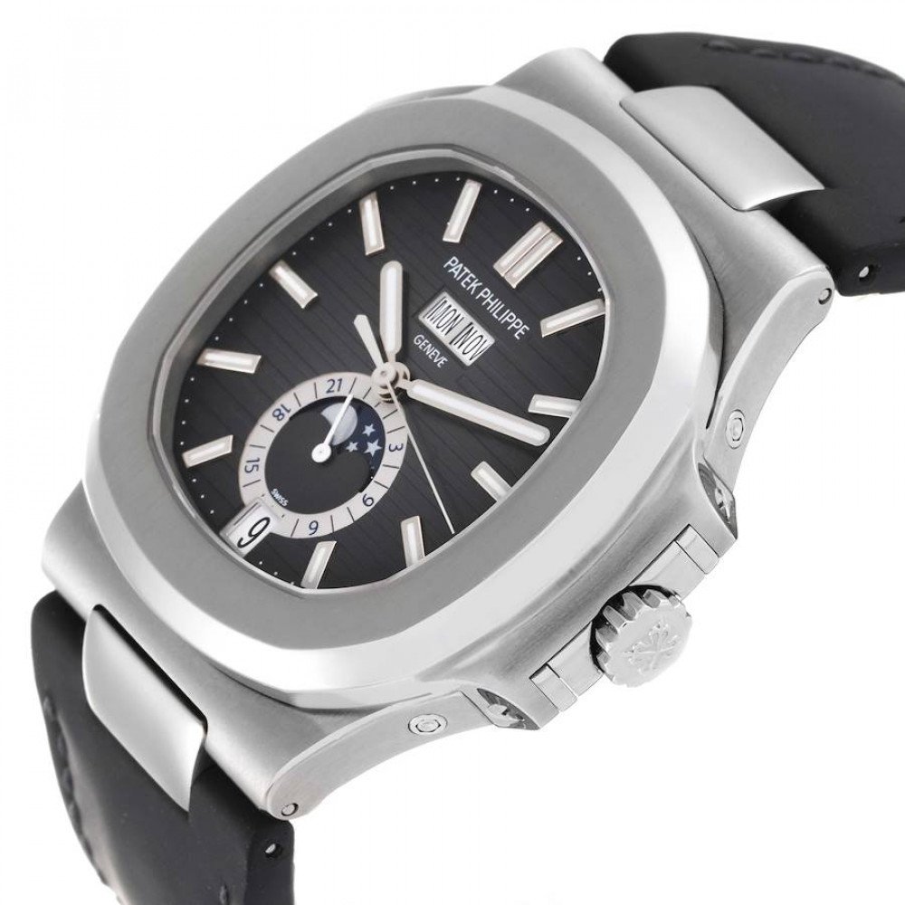 Patek Philippe Nautilus Annual Calendar Moonphase Steel Watch 5726 Patek Philippe Nautilus Annual Calendar Moonphase Steel Watch 5726