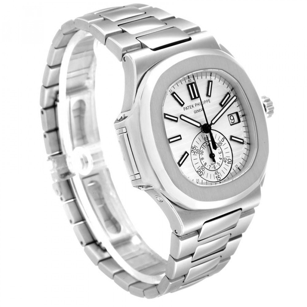 Patek Philippe Nautilus White Dial Steel Mens Watch 5980 Patek Philippe Nautilus White Dial Steel Mens Watch 5980