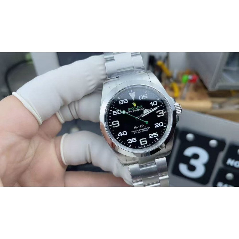 Rolex Oyster Perpetual Air King Black Dial Steel Mens Watch 126900