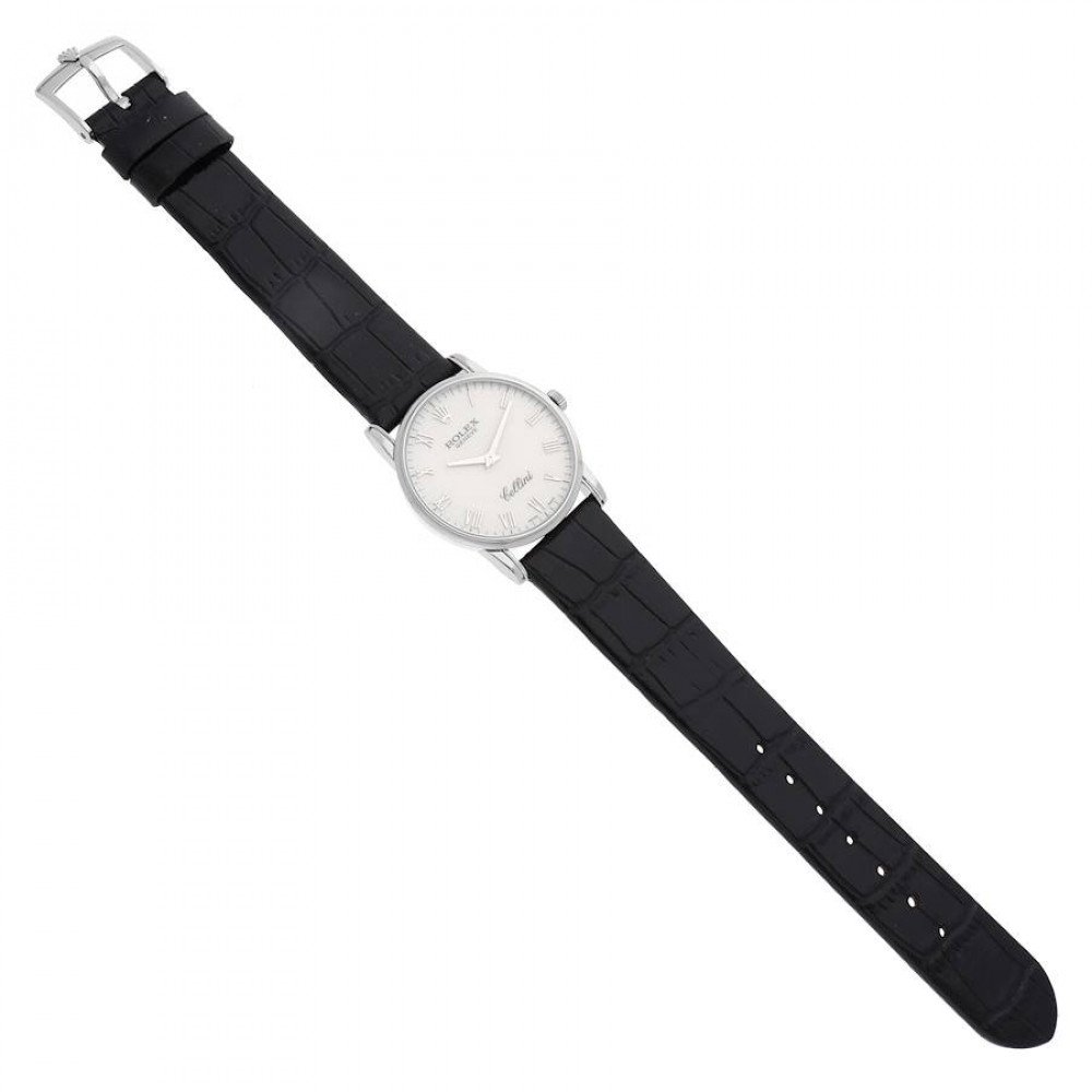 Rolex Cellini Classic White Gold Ivory Anniversary Dial Mens Watch 5116