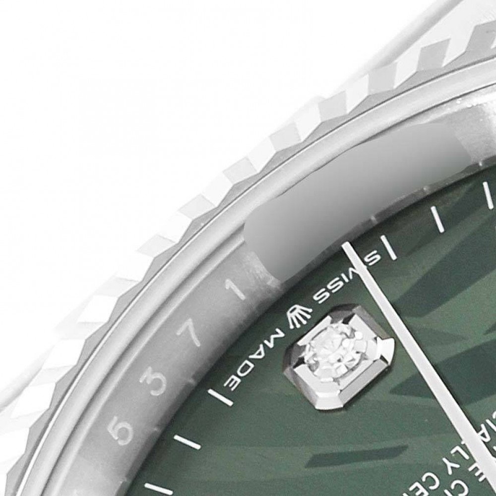 Rolex Datejust 36mm Olive Green Palm Diamond Dial Mens Watch 126234 Rolex Datejust 36mm Olive Green Palm Diamond Dial Mens Watch 126234