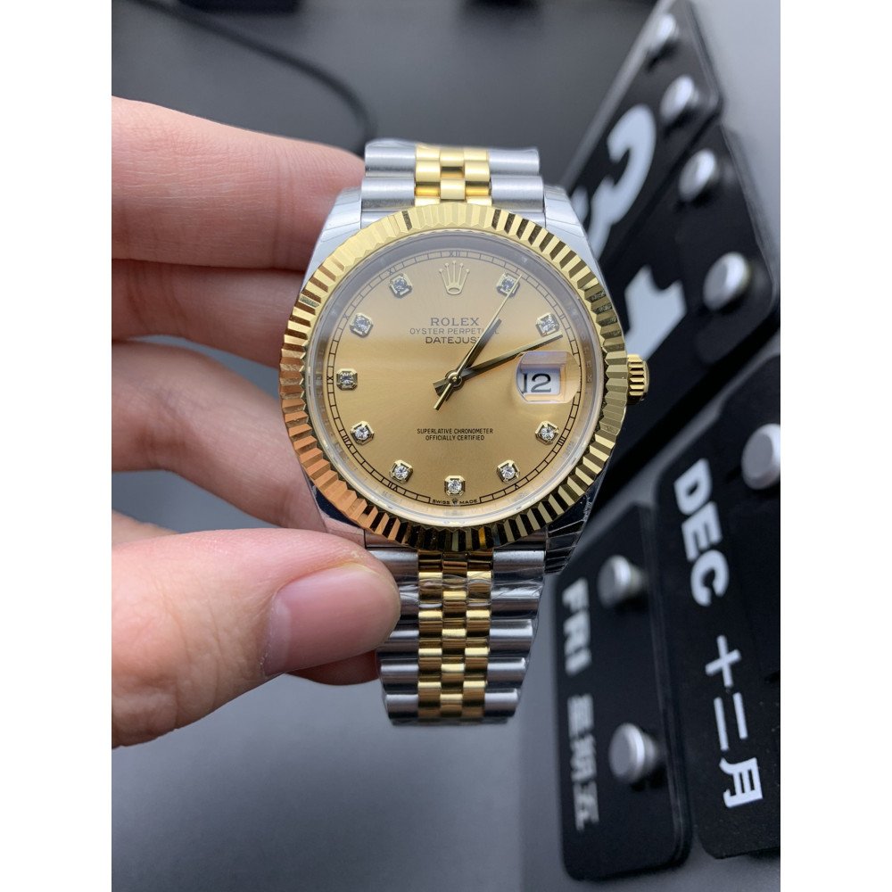 Rolex Datejust 41 Steel Yellow Gold Diamond Dial Mens Watch 126333 Rolex Datejust 41 Steel Yellow Gold Diamond Dial Mens Watch 126333