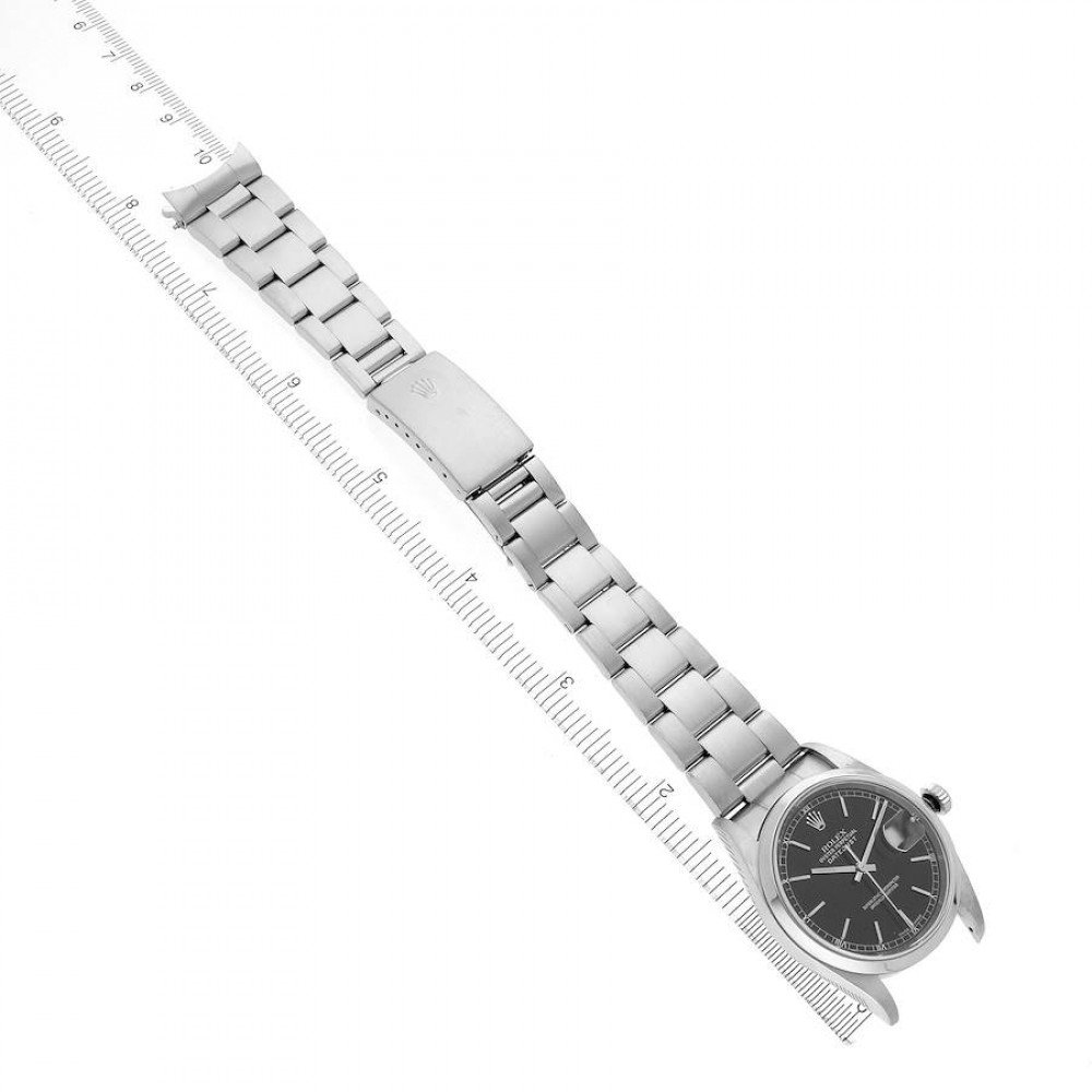 Rolex Datejust 36mm Black Dial Steel Mens Watch 16200 Rolex Datejust 36mm Black Dial Steel Mens Watch 16200