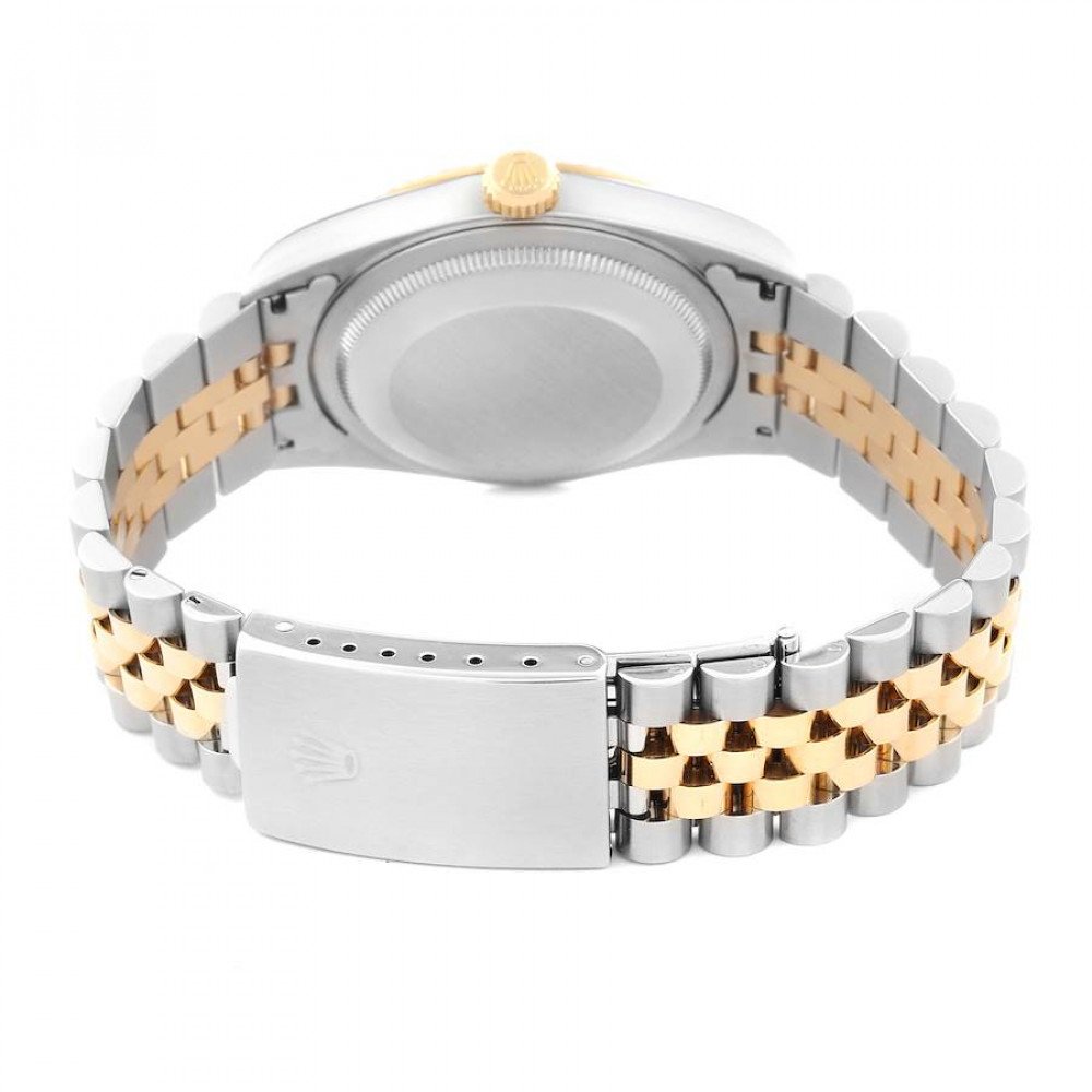 Rolex Datejust White Roman Dial Steel Yellow Gold Mens Watch 16233 Rolex Datejust White Roman Dial Steel Yellow Gold Mens Watch 16233