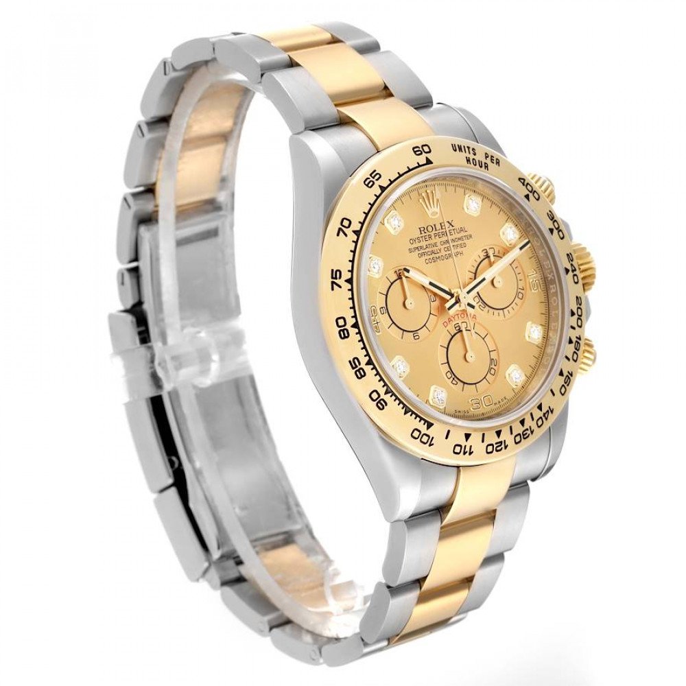 Rolex Daytona Steel Yellow Gold Diamond Dial Mens Watch 116503 Box Card Rolex Daytona Steel Yellow Gold Diamond Dial Mens Watch 116503 Box Card