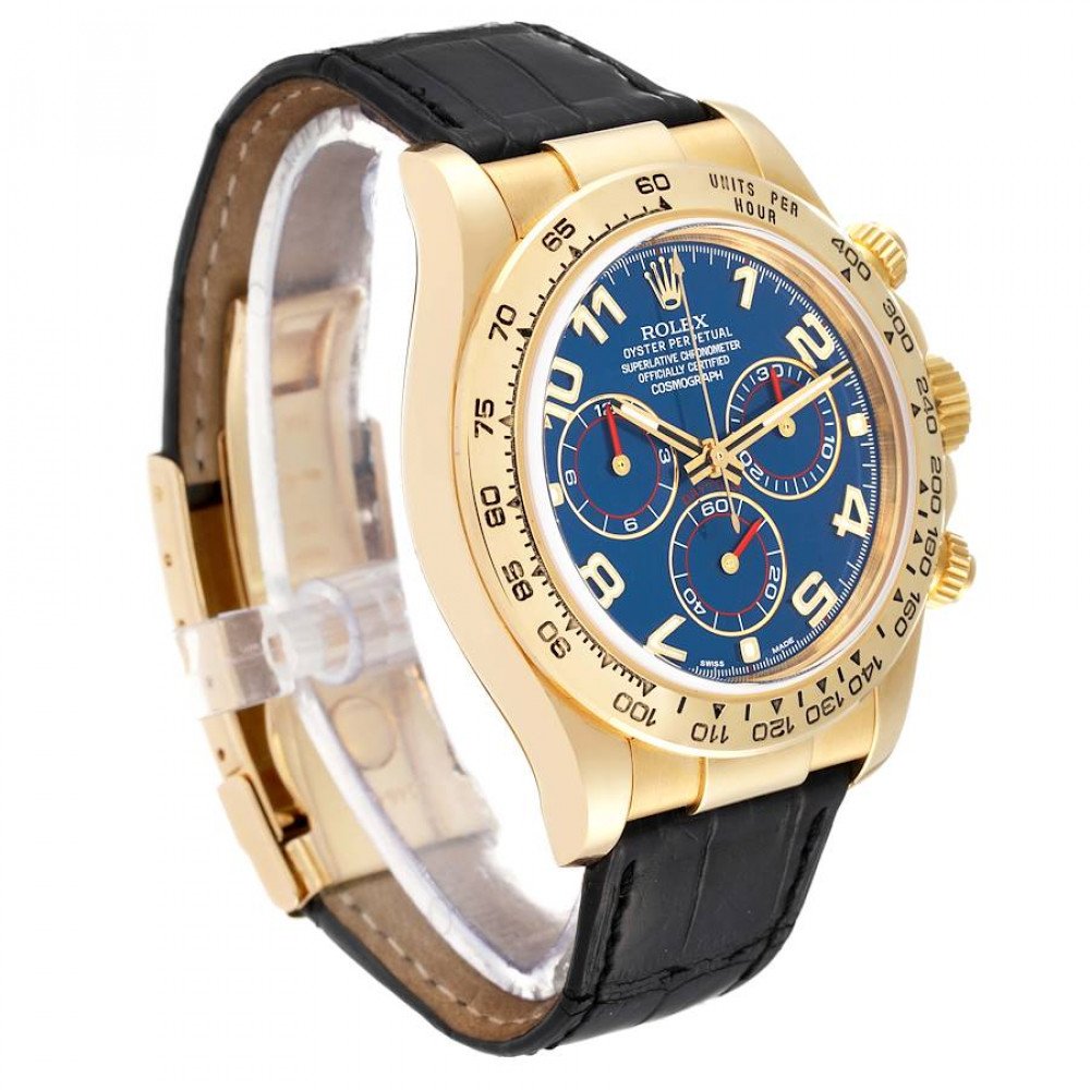 Rolex Daytona Yellow Gold Blue Dial Mens Watch 116518 Rolex Daytona Yellow Gold Blue Dial Mens Watch 116518