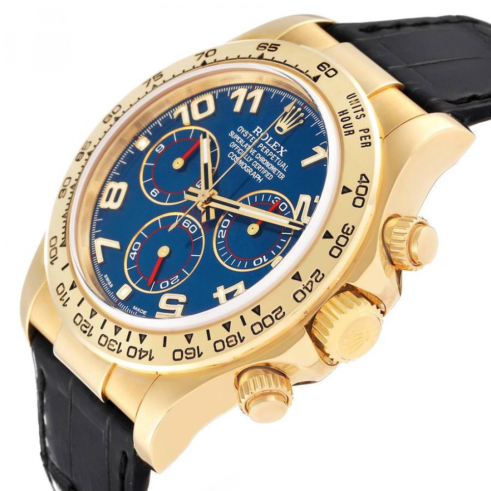 Rolex Daytona Yellow Gold Blue Dial Mens Watch 116518 Rolex Daytona Yellow Gold Blue Dial Mens Watch 116518