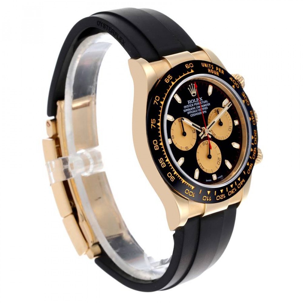 Rolex Daytona Yellow Gold Black Dial Ceramic Bezel Mens Watch 116518 Box Card Rolex Daytona Yellow Gold Black Dial Ceramic Bezel Mens Watch 116518 Box Card