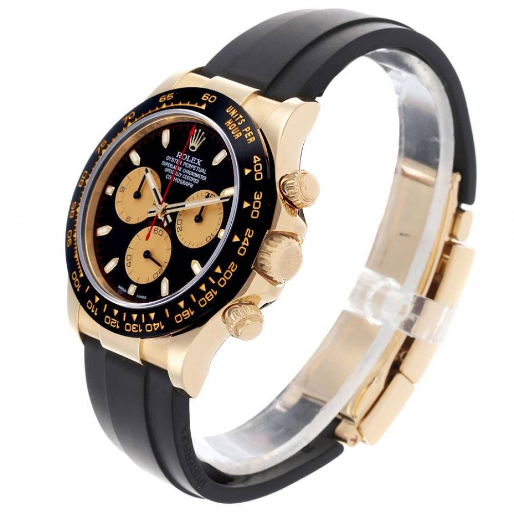 Rolex Daytona Yellow Gold Black Dial Ceramic Bezel Mens Watch 116518 Box Card Rolex Daytona Yellow Gold Black Dial Ceramic Bezel Mens Watch 116518 Box Card