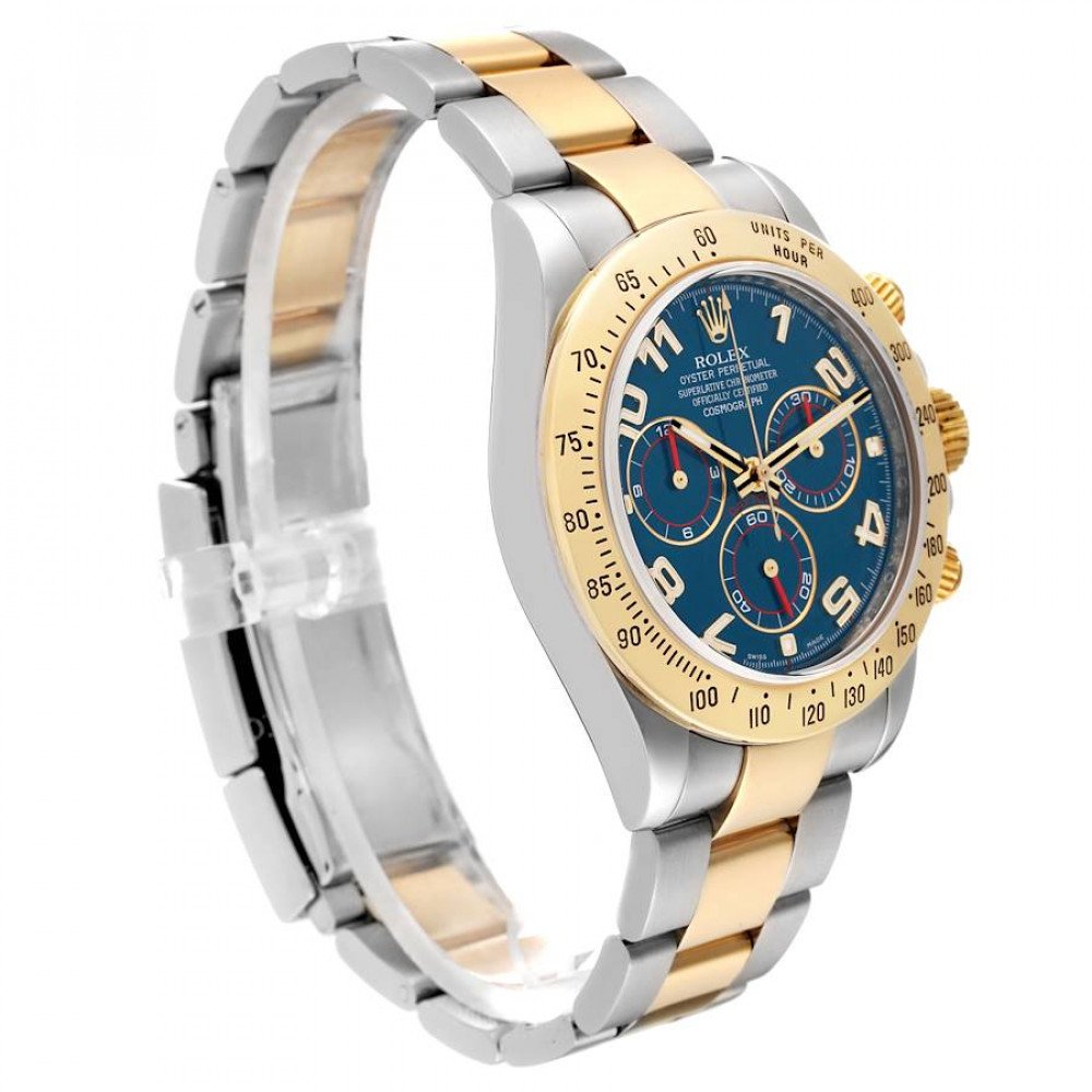 Rolex Daytona Steel Yellow Gold Blue Racing Dial Mens Watch 116523 Rolex Daytona Steel Yellow Gold Blue Racing Dial Mens Watch 116523