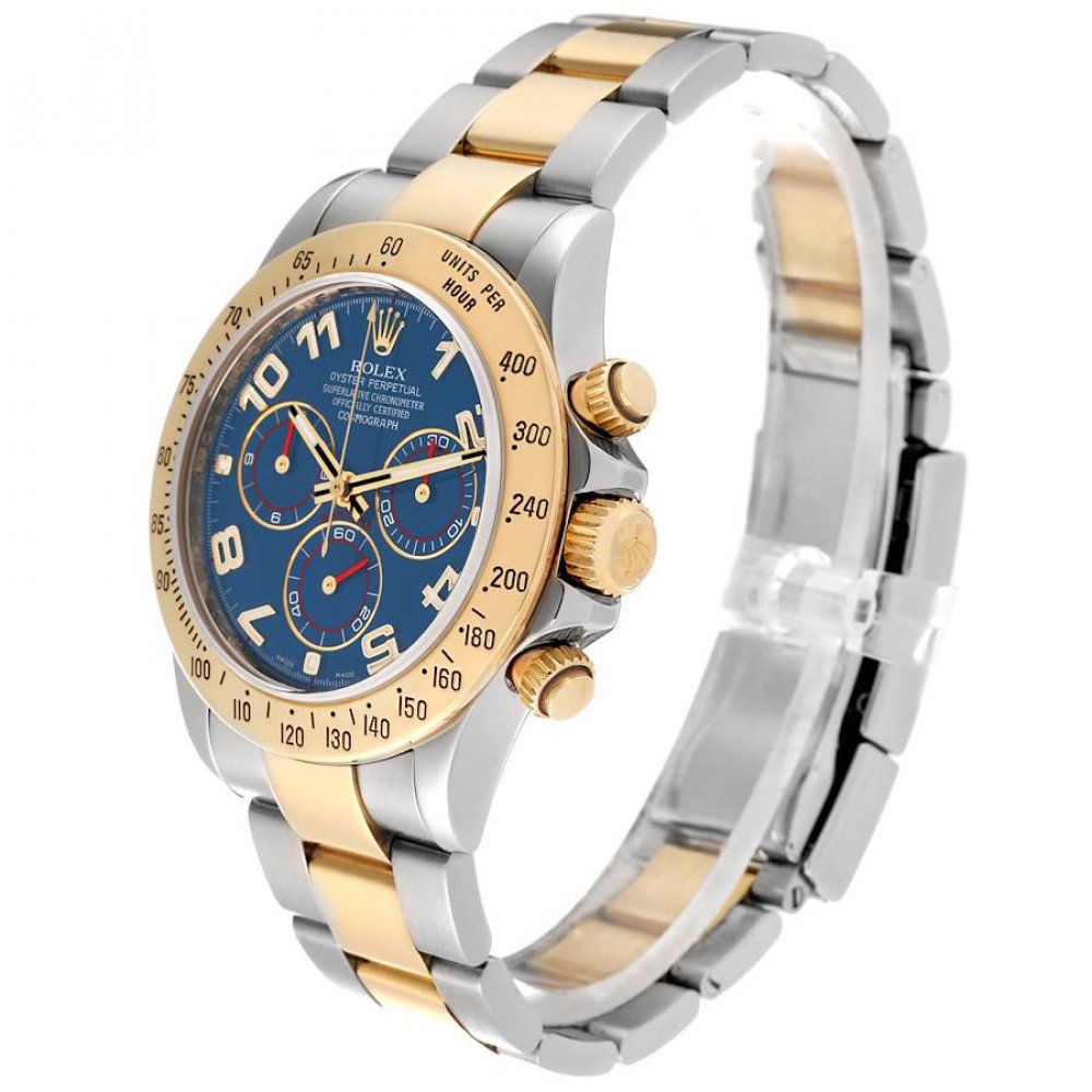Rolex Daytona Steel Yellow Gold Blue Racing Dial Mens Watch 116523 Rolex Daytona Steel Yellow Gold Blue Racing Dial Mens Watch 116523