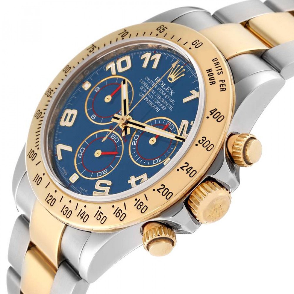 Rolex Daytona Steel Yellow Gold Blue Racing Dial Mens Watch 116523 Rolex Daytona Steel Yellow Gold Blue Racing Dial Mens Watch 116523